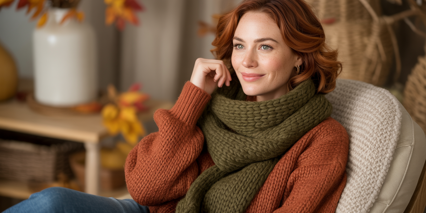 The Cozy Autumn personality type illustration
