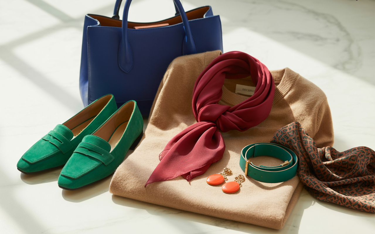 Accent color examples for Spring and Autumn