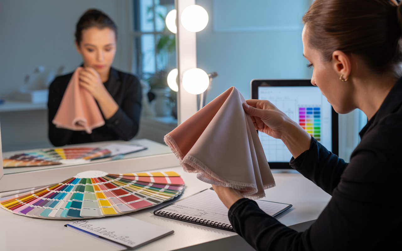 Professional color analysis tools and equipment used by certified analysts