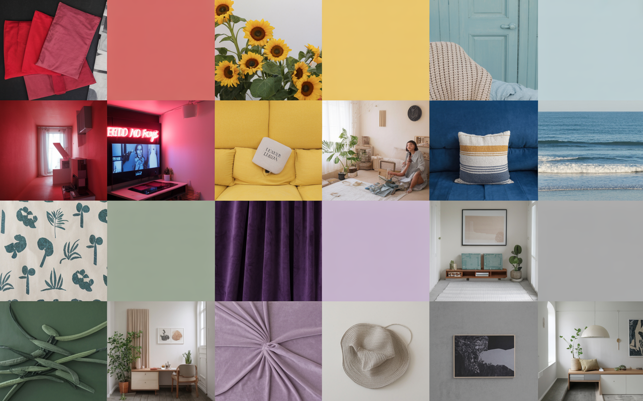 Visual representation of color psychology and emotional impact