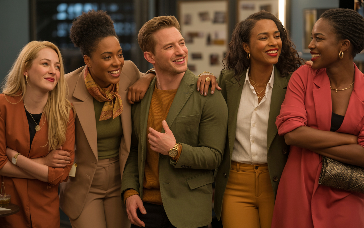 Deep autumn colors projecting warmth in styling