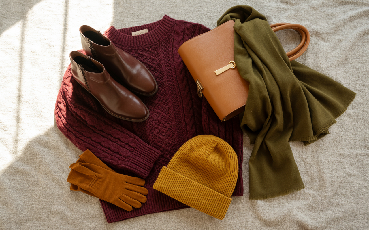 Visual representation of deep autumn color characteristics and palette