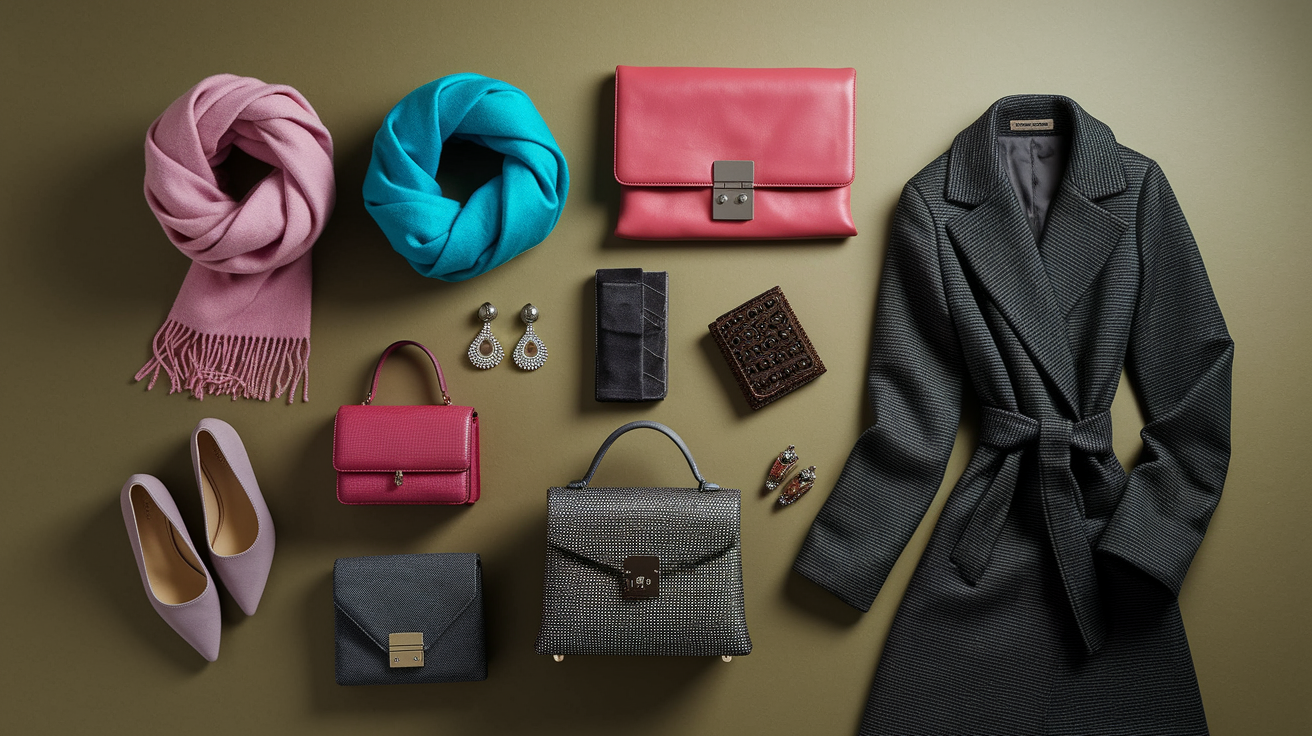 Deep Winter accent shades including icy pinks and bright turquoise