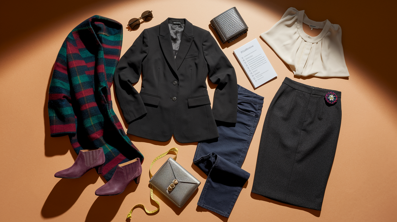 Deep Winter capsule wardrobe with foundational and statement pieces
