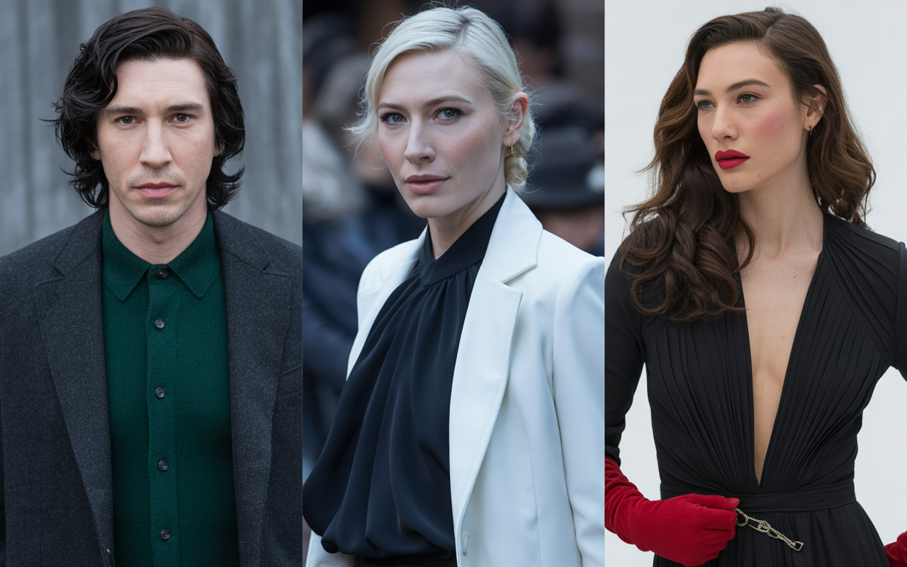 Deep winter celebrities with dramatic features and styling