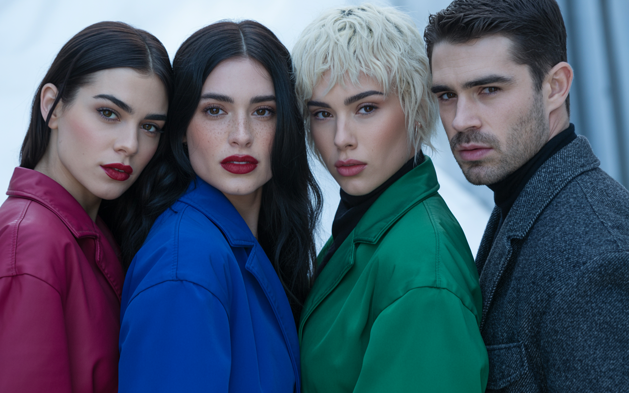 Contemporary deep winter celebrities and style icons