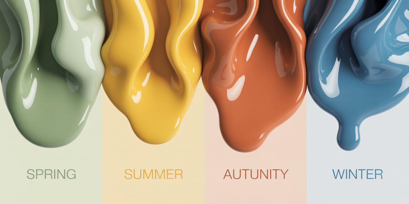 Seasonal color psychology concepts and color theory