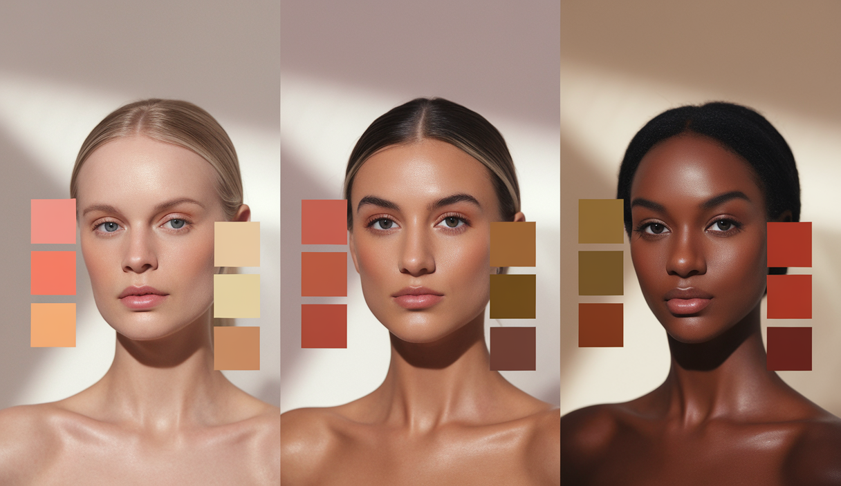 Skin response test for seasonal color analysis