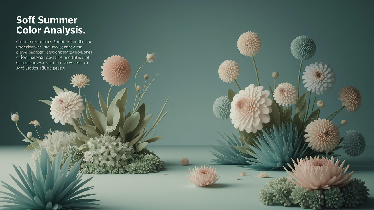 Soft Summer color analysis overview with muted, calming colors