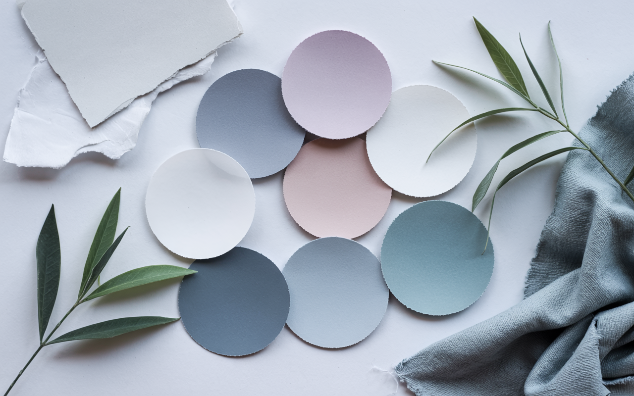 Complete Soft Summer color spectrum showing muted cool tones