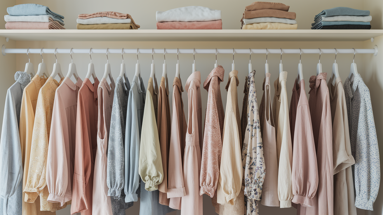 Soft Summer wardrobe building with light factor considerations