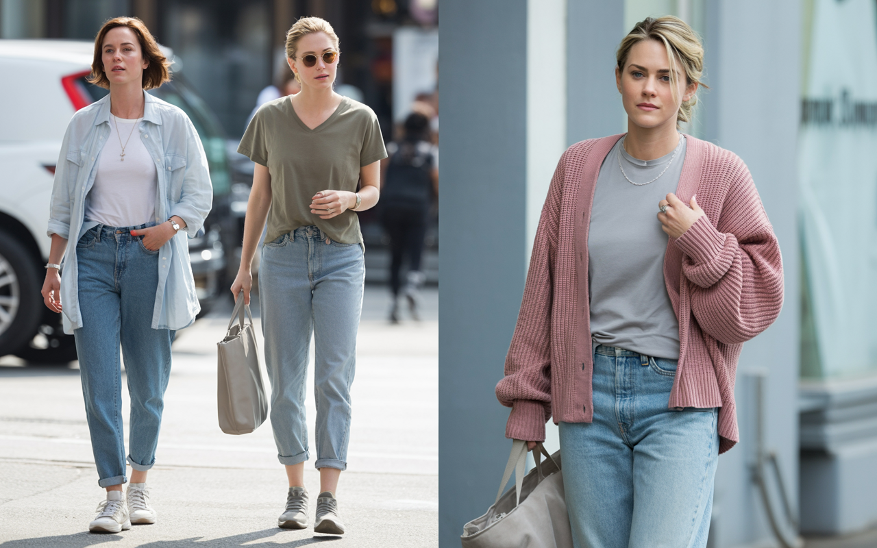 Soft Summer celebrities in casual, off-duty styling