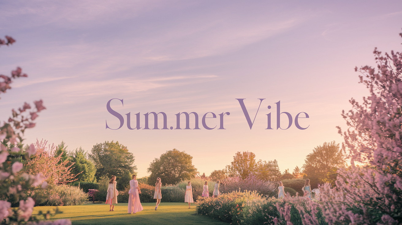 Summer seasonal color palette with cool and soft colors