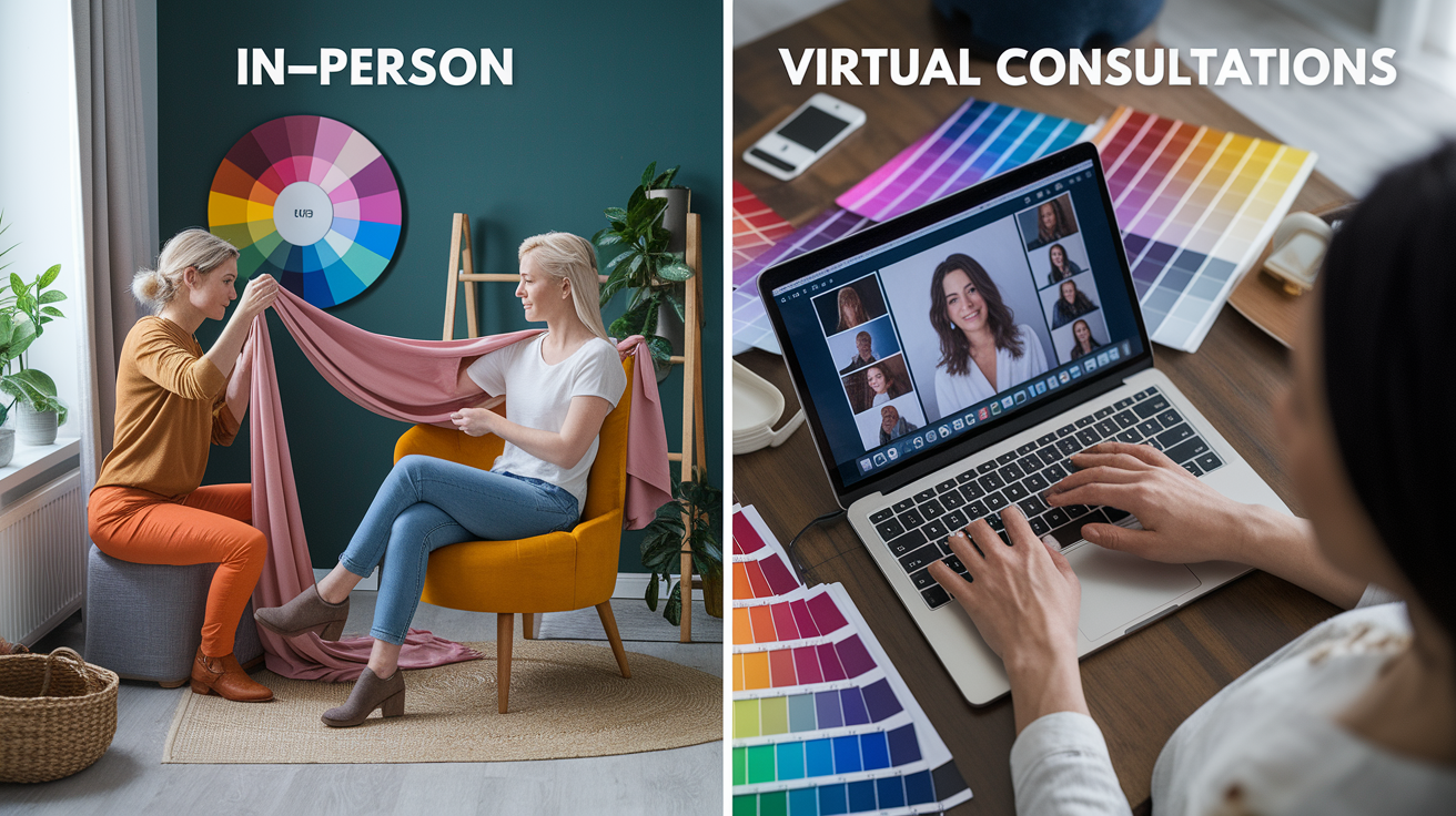 Comparison of virtual and in-person color analysis consultation methods